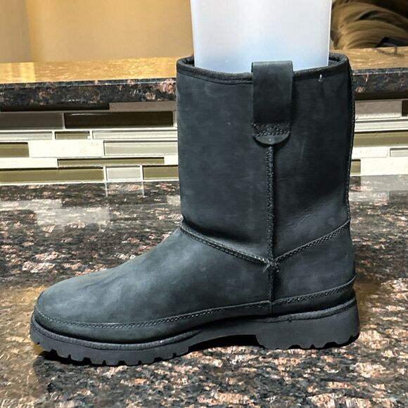 UGG Mens Courtland Weather Black Leather Waterproof Boots Size 8 STORE MODEL - Picture 7 of 16